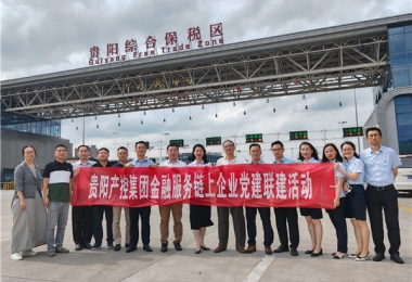 黨建引領聚合力  合作共贏謀發(fā)展——貴陽產(chǎn)控集團金融服務鏈企業(yè)與貴陽綜保產(chǎn)發(fā)公司、貴金支付公司聯(lián)合開展黨建交流活動